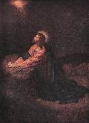 Ludwig von Hofmann Christ in Gethsemane oil on canvas